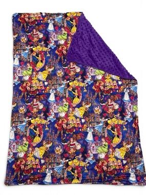 Beauty and the Beast Bamboo/Minky dot Blanket